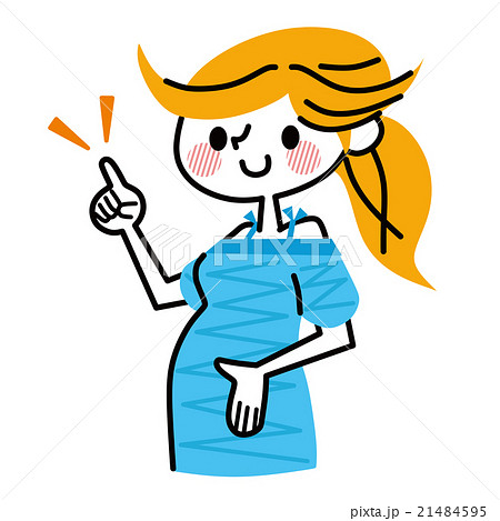 妊婦　指差し 21484595