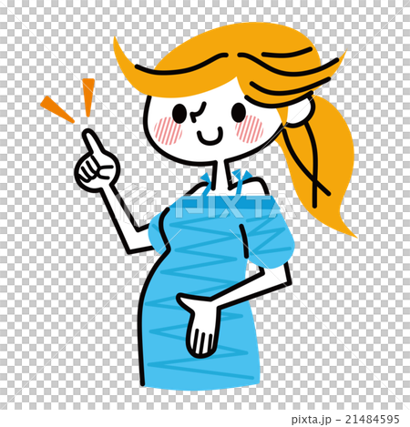 妊婦　指差し 21484595