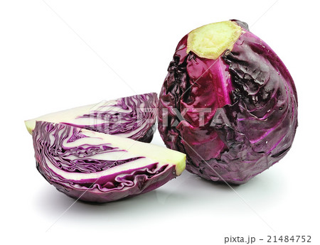 red cabbage on white background red cabbage on white background 21484752