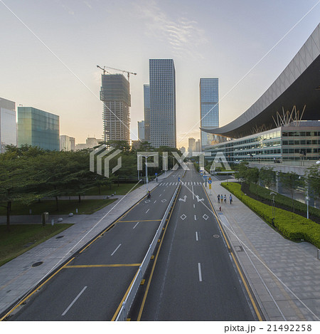 Tall road, in Shenzhen, China 21492258