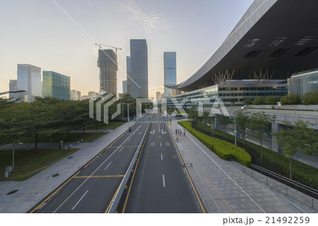 Tall road, in Shenzhen, China 21492259