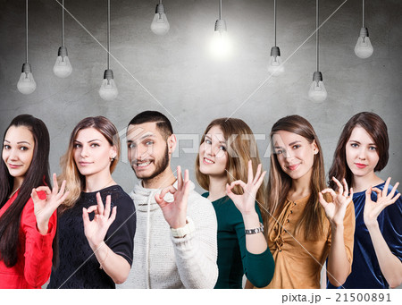 People showing OK sign 21500891
