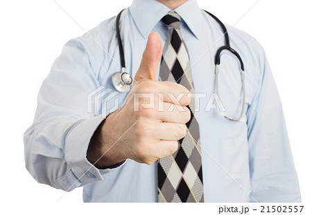 Male doctor showing thumbs up 21502557
