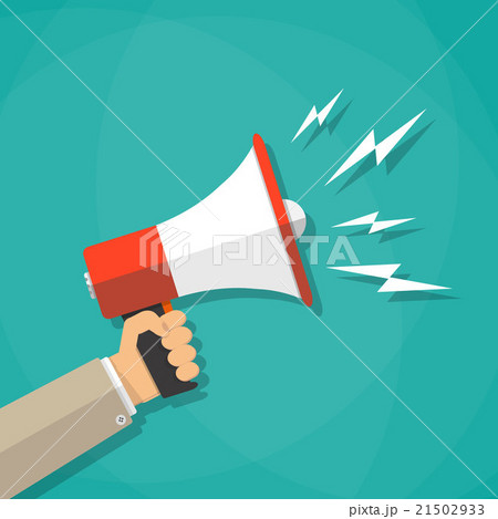 hand with megaphone hand with megaphone 21502933
