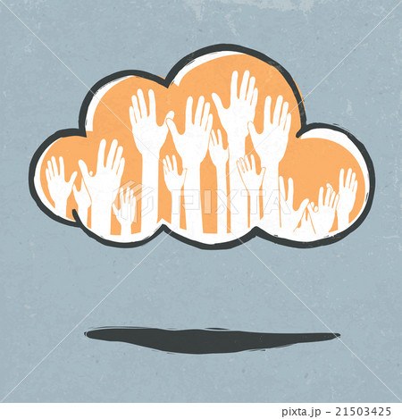 Cloud hands. Hand-drawn vector illustration 21503425