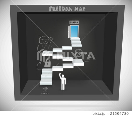 Abstract Creative concept vector icon of staircase Abstract Creative concept vector icon of staircase 21504780