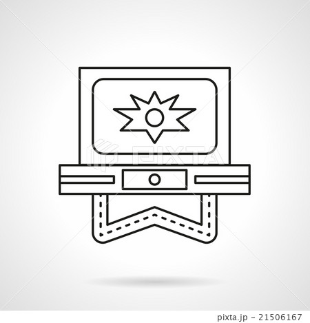 Flash video flat line vector icon Flash video flat line vector icon 21506167