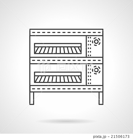Oven for buns flat line vector icon 21506173