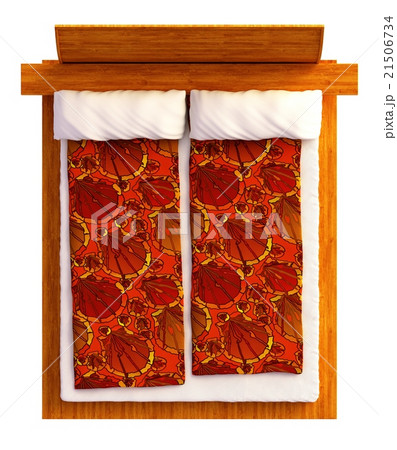 Bed Top View Isolated On White 21506734