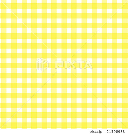 ギンガムチェック 黄色のイラスト素材 21506988 Pixta