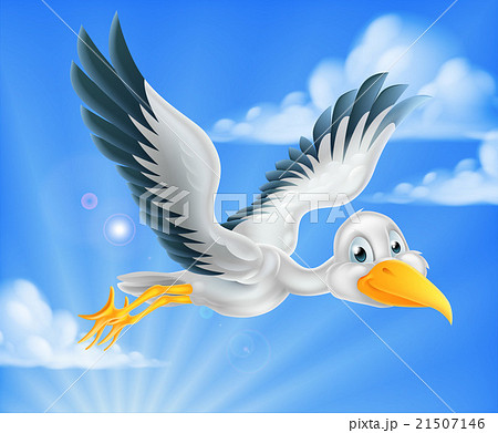 Cartoon stork bird animal character 21507146