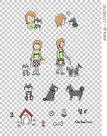 犬の散歩 イラスト 犬の散歩 イラスト 21508742