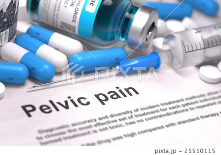 Pelvic Pain- Medical Concept. Composition of 21510115