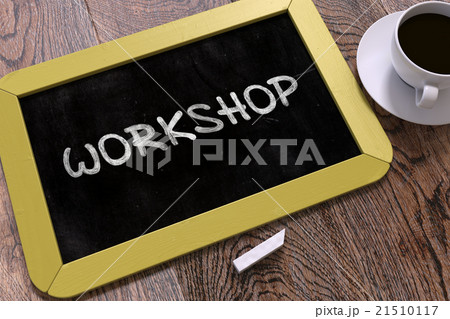 Workshop Concept Hand Drawn on Chalkboard. 21510117