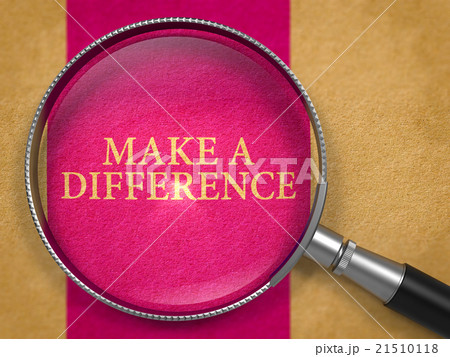 Make a Difference through Lens on Old Paper. 21510118
