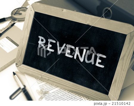 Revenue - Chalkboard with Hand Drawn Text. 21510142