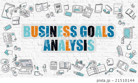 Business Goals Analysis in Multicolor. Doodle Business Goals Analysis in Multicolor. Doodle 21510144