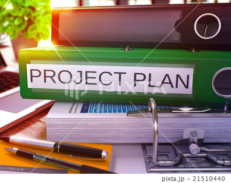 Project Plan on Green Ring Binder. Blurred, Toned Project Plan on Green Ring Binder. Blurred, Toned 21510440