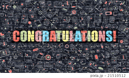 Congratulations Concept. Multicolor on Dark 21510512