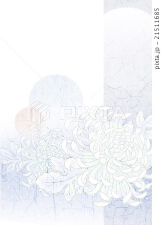 喪中はがき・菊・紫 21511685