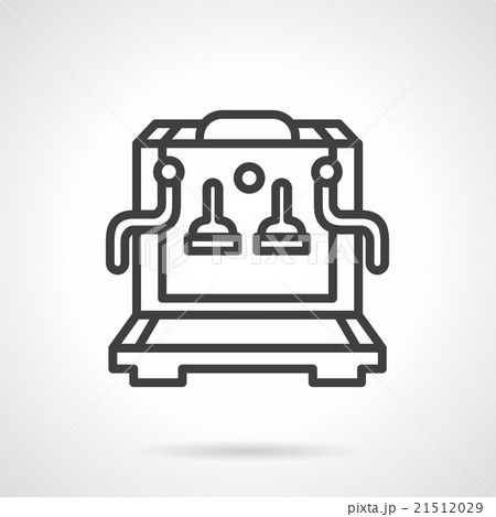 Coffee machine  simple line vector icon 21512029