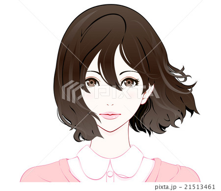 女性の表情 / シリアス / 春服 / なびく髪 21513461