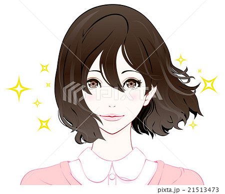 女性の表情 / 期待 / 春服 / なびく髪 21513473