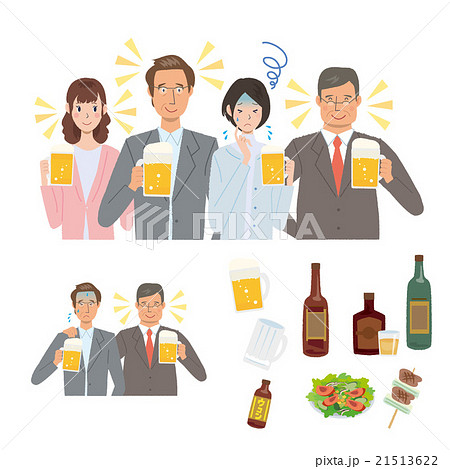 飲み会　弱い　イラスト 21513622