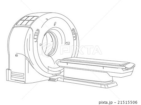 Ctスキャナ 線画イラストのイラスト素材 21515506 Pixta