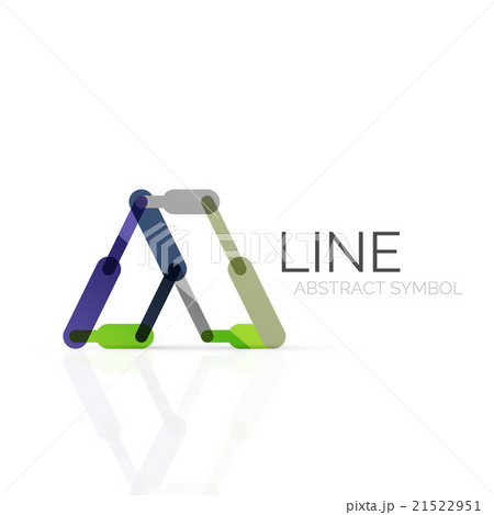 Linear abstract logo, connected multicolored 21522951