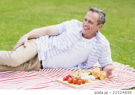 Happy man having a picnic 21524830