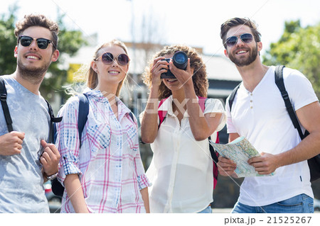 Hip friends visiting a city Hip friends visiting a city 21525267