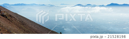 Morning cloudy top view of Naples city (Italy). 21528198