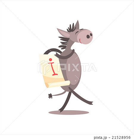 Donkey Holding An I Sign 21528956