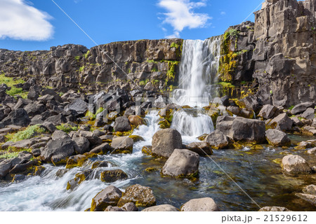 Oxararfoss waterfall, Thingvellir Park, Iceland 21529612