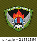 Military Emblem with a skull and the weapon,  21531364