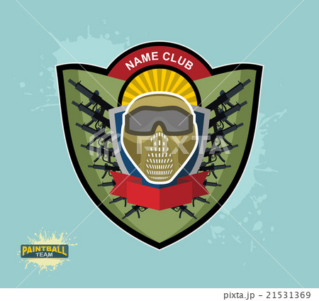 paintball logo emblem. paintball guns and Wings. 21531369