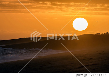 red sunrise in patagonia beach red sunrise in patagonia beach 21531422