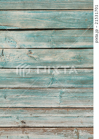 Old blue cracked paint on wooden background 21531701