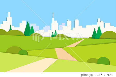Summer View Green Landscape Valley Road To Modern 21531971
