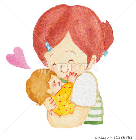 赤ちゃんを抱きしめるのイラスト素材 21536762 Pixta