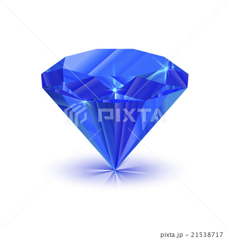 Bright shiny sapphire isolated on white 21538717