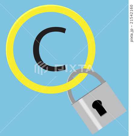 Protection sign copyright with hang steel padlock Protection sign copyright with hang steel padlock 21542160