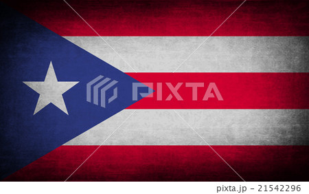 Flag of Puerto Rico with old texture. Vector 21542296