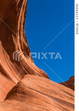 Lower Antelope canyon in Arizona with Blue sky 21544046