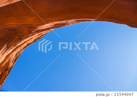 Lower Antelope canyon in Arizona with Blue sky 21544047