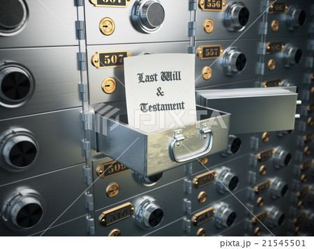 Last will and testament in the safe deposit box. 21545501