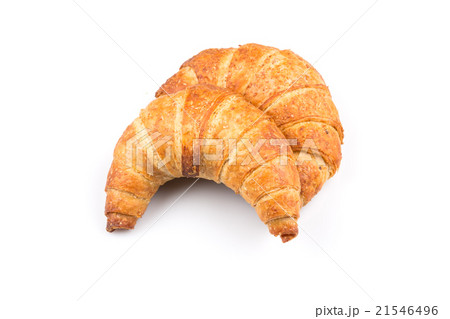 Croissant over white background Croissant over white background 21546496