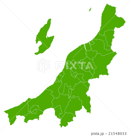 新潟　地図　緑　アイコン  21548033
