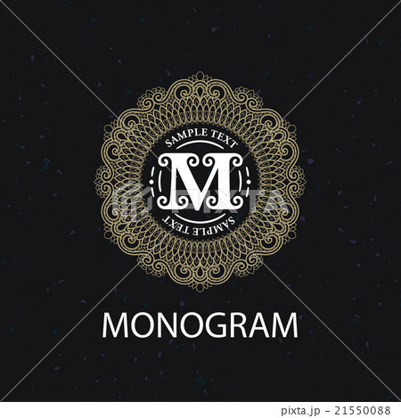 Vintage monogram frame template 21550088